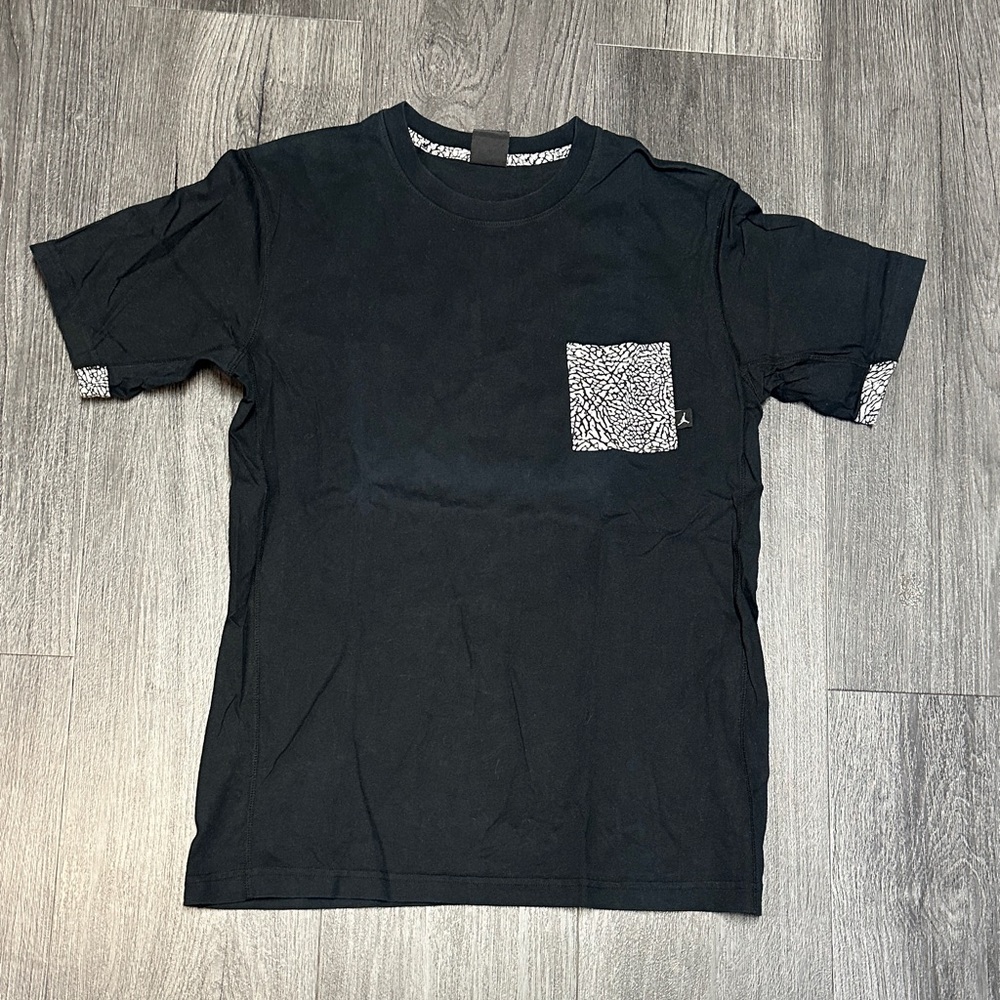 Nike Air Jordan Black Graphic Pocket Men's Shirt Vintage Tee